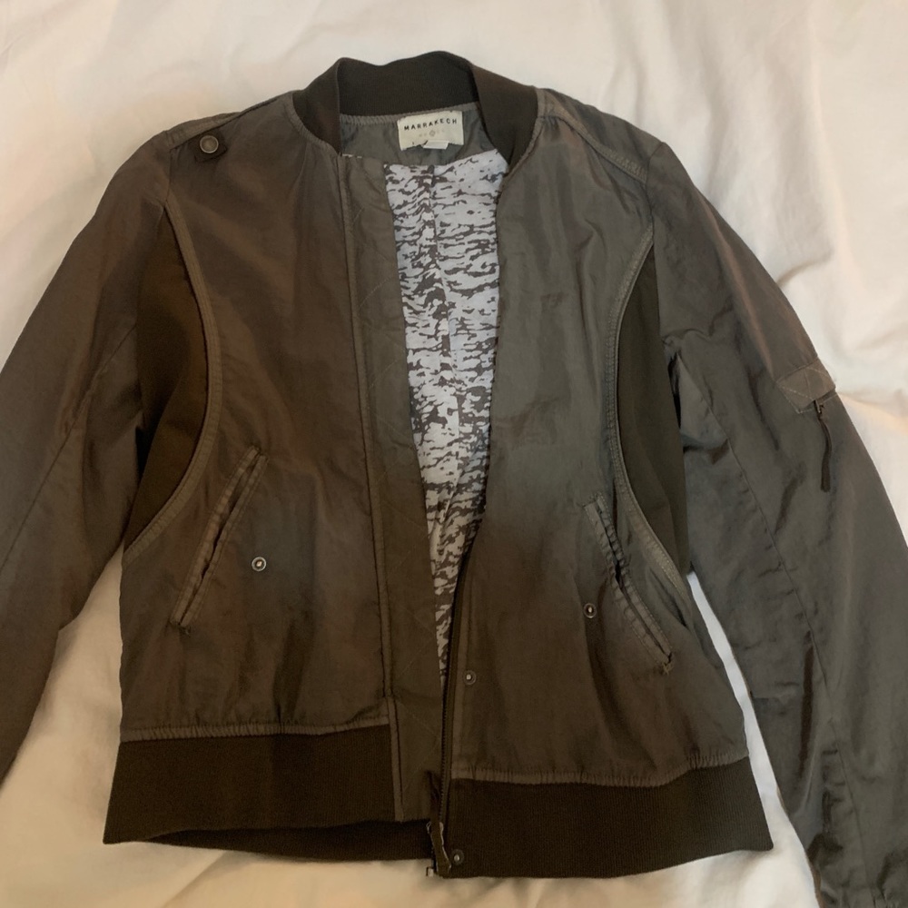 Green bomber jacket